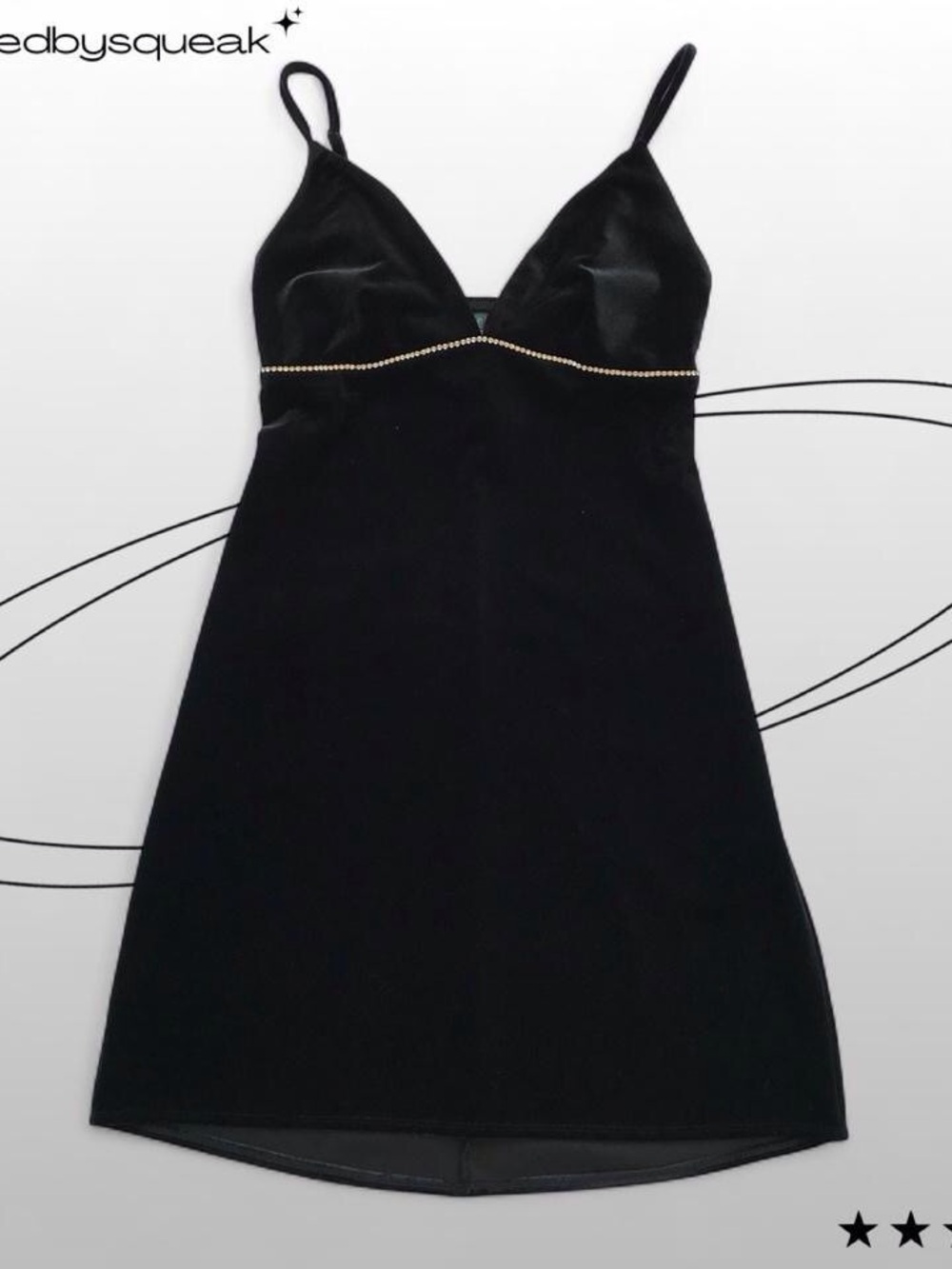 Wild Fable Black Velvet Sleeveless Slip Mini Dress Rhinestone Small NWT